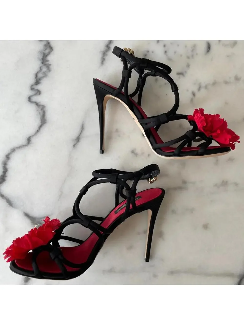 Dolce & Gabbana Black and Red Heels - Picture 6 of 9